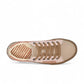 Taos Plim Soul canvas sneaker in desert multi featuring a thick rubber platform and lace-up closure. Photo of upper view.