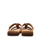 Taos Prize 4 multi-coloured leather slide sandals with adjustable hook and loop straps and arch support. Photo of back view.