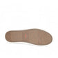 Sina Footwear Taos Rubber Soul gray wash canvas slip-on sneaker with platform rubber sole and elastic twin gore. Photo of bottom view.