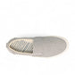 Sina Footwear Taos Rubber Soul gray wash canvas slip-on sneaker with platform rubber sole and elastic twin gore. Photo of upper view.