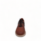 tata brown genuine leather lace-up sneakers with detailed stitching and a durable rubber outsole.