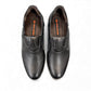 TATA SHOES DAMAVAND black leather slip-on shoes with handmade stitching and durable rubber outsole.