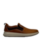 Tata Sahand brown leather slip-on shoes with handmade stitching and a durable rubber outsole.