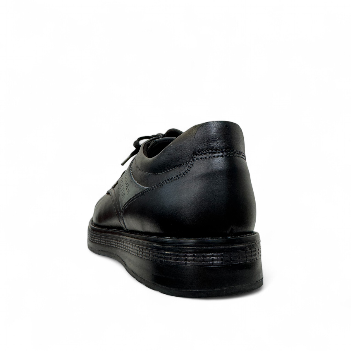 TATA SHOES SARCHESHMEH black leather lace-up formal shoes with handmade stitching and rubber outsole