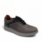 TATA SHOES SHEYKH gray leather lace-up sneakers with perforated side detail and rubber sole