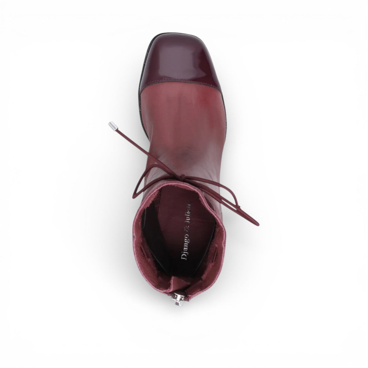 DJANGO & JULIETTE VALINA-DJ / BURGUNDY-BLACK HEEL/PATENT LEATHER