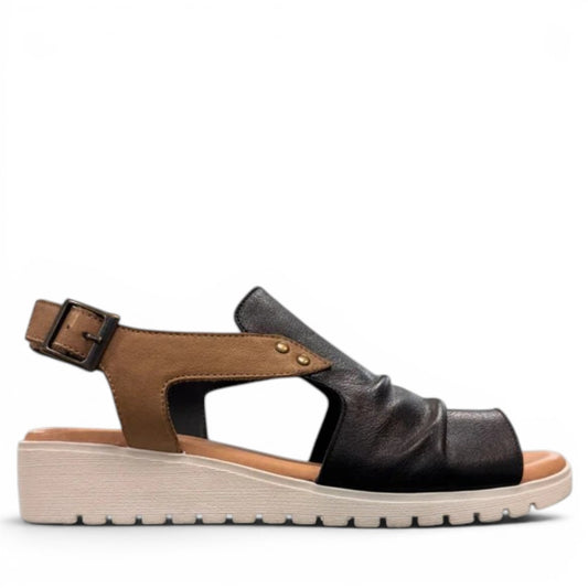 DJANGO & JULITTE MADIS-DJ  BLACK-DK TAN-WHITE SOLE