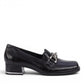 ROS HOMMERSON EVIE BLACK SHINY TUMBLED LEATHER
