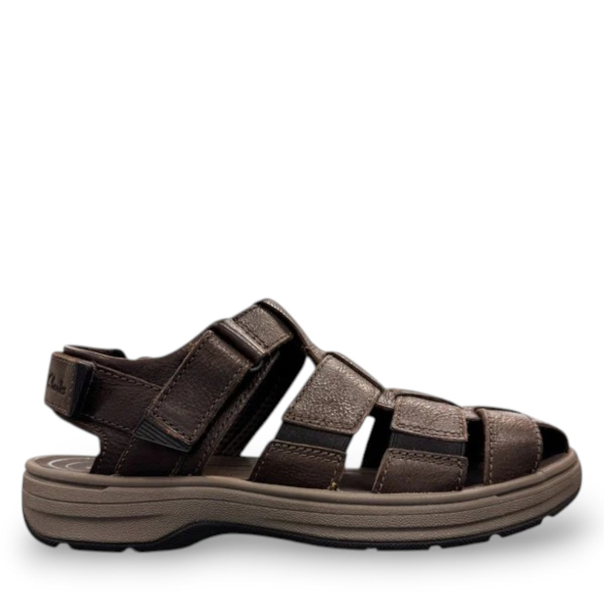 CLARKS SALTWAY COVE - DARK BROWN LEATHER