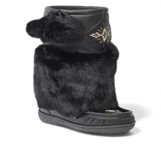 LAURIENTIAN CHIEF 13" LEATHER MUKLUKS 986486- BLACK