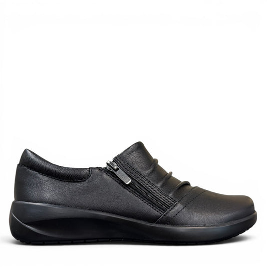 CLARKS KAETLYN MILA - BLACK LEATHER