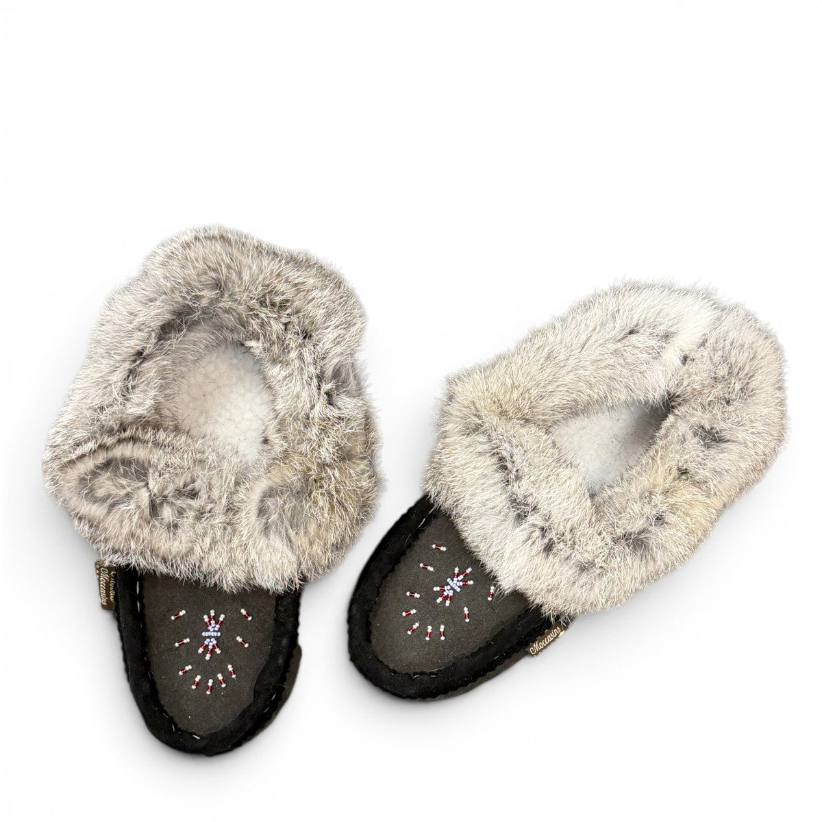 ALBERTA SUEDE MOCCASINS  - DARK GRAY