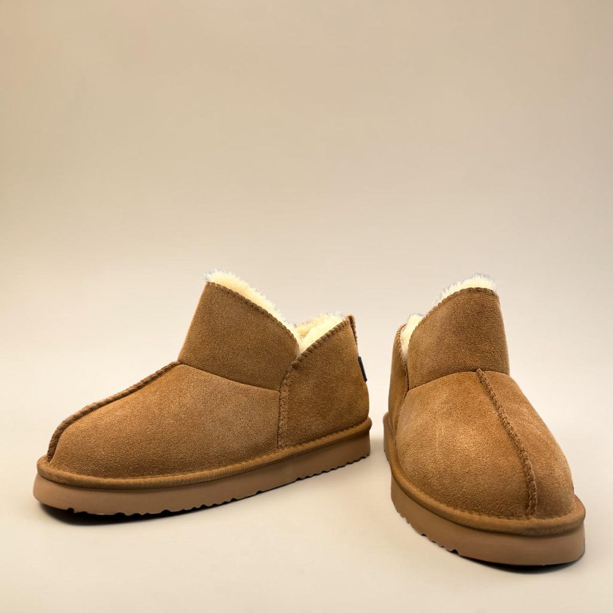 ARIA PARMIS MOCCASIN SLIPPERS - TAN