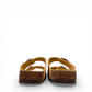 Viking Chatham toe-loop sandal with a beige floral wild garden print, cork midsole, and adjustable buckles.
photo of the back side
