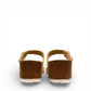 Viking Tampa white leather wedge sandals with a cork sole and adjustable buckle strap.
photo of the back side