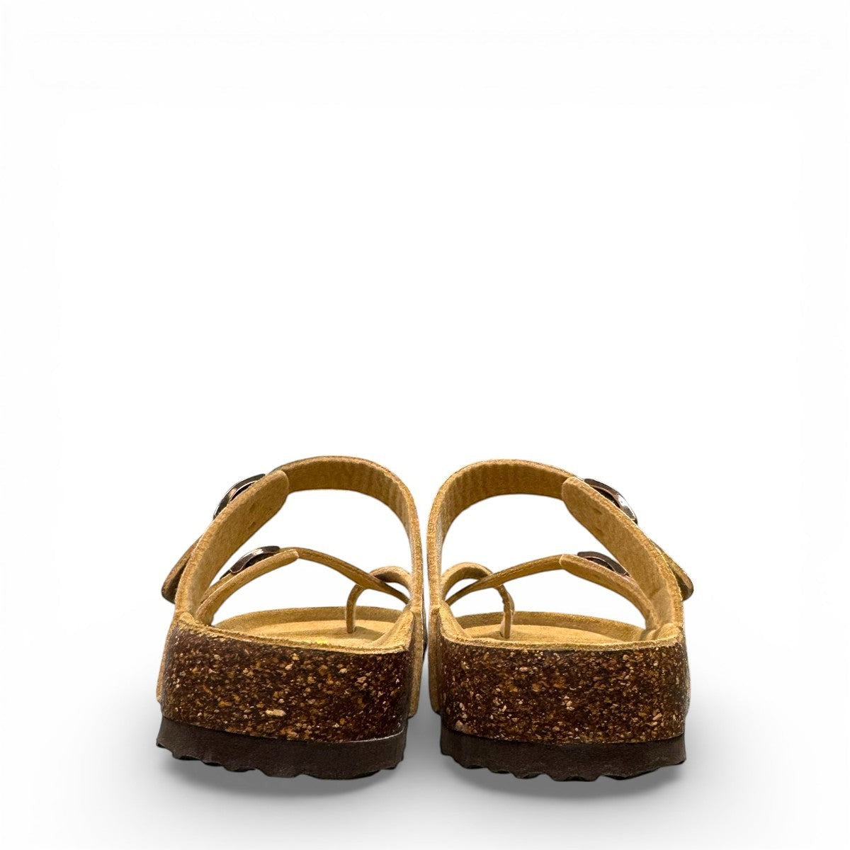 VIKING TOFINO toe-loop sandal in Wild Garden floral print with adjustable buckles and cork footbed.
photo of the back side