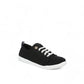 Vionic Venice Pismo black eco-conscious cotton canvas slip-on sneaker with white laces and TPR outsole.
photo of the front side