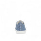 Vionic Venice Pismo skyway blue cotton canvas slip-on sneaker with frayed edges and white TPR outsole.
photo of the back side