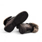 Wanderlust black waterproof winter boots with faux fur trim and adjustable velcro strap