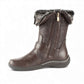 Wanderlust Gabi 2 dark brown waterproof winter boot with faux fur lining and buckle strap detail.