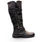 Wanderlust Gabrielle 2 black waterproof tall winter boots with buckle straps and plush lining