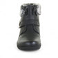 Wanderlust Perth black waterproof winter boot with plush faux fur collar and velcro strap