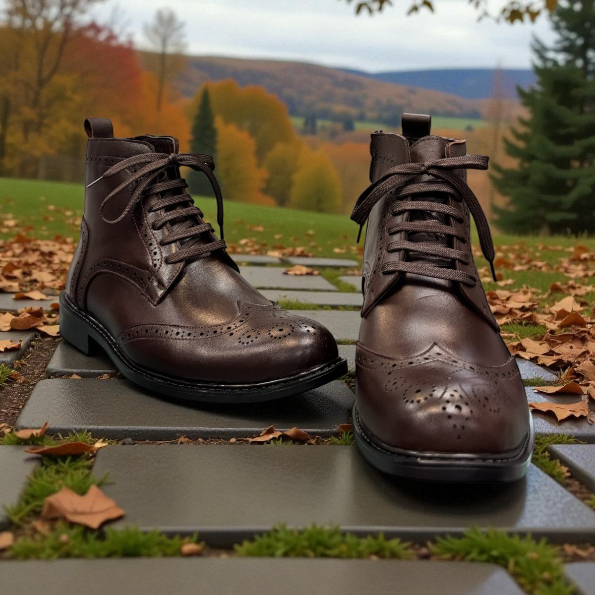 SATEL WESTERN BOOTS DARK BROWN