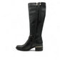 STEFANIA  F7002  SIDE ZIP HIGH BOOTS BLACK