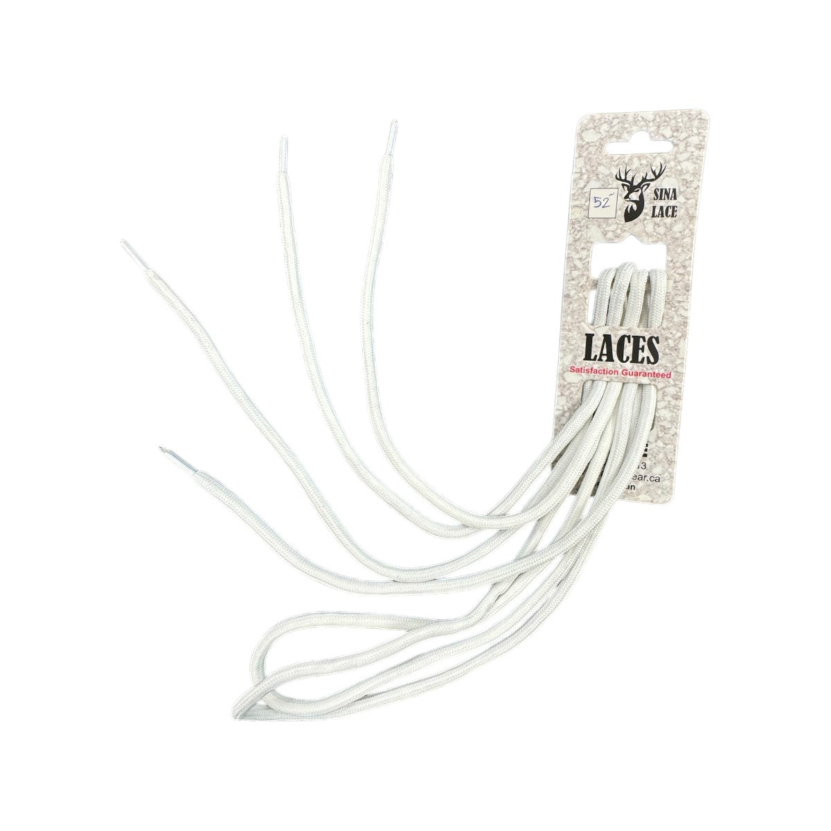 SINA ROUND SHOELACES- WHITE