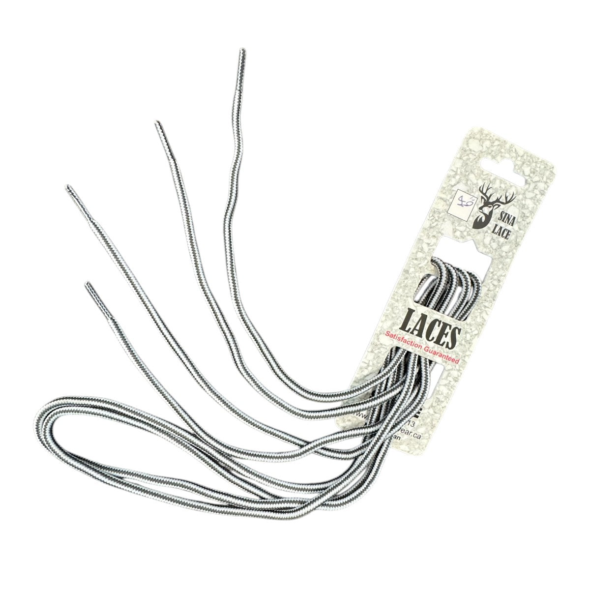 SINA ROUND  SHOELACES - BLACK\WHITE