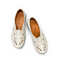 wonder-metadata-S5552 white leather slip-on shoe with intricate laser-cut patterns and a flexible cushioned sole.
photo of the top side