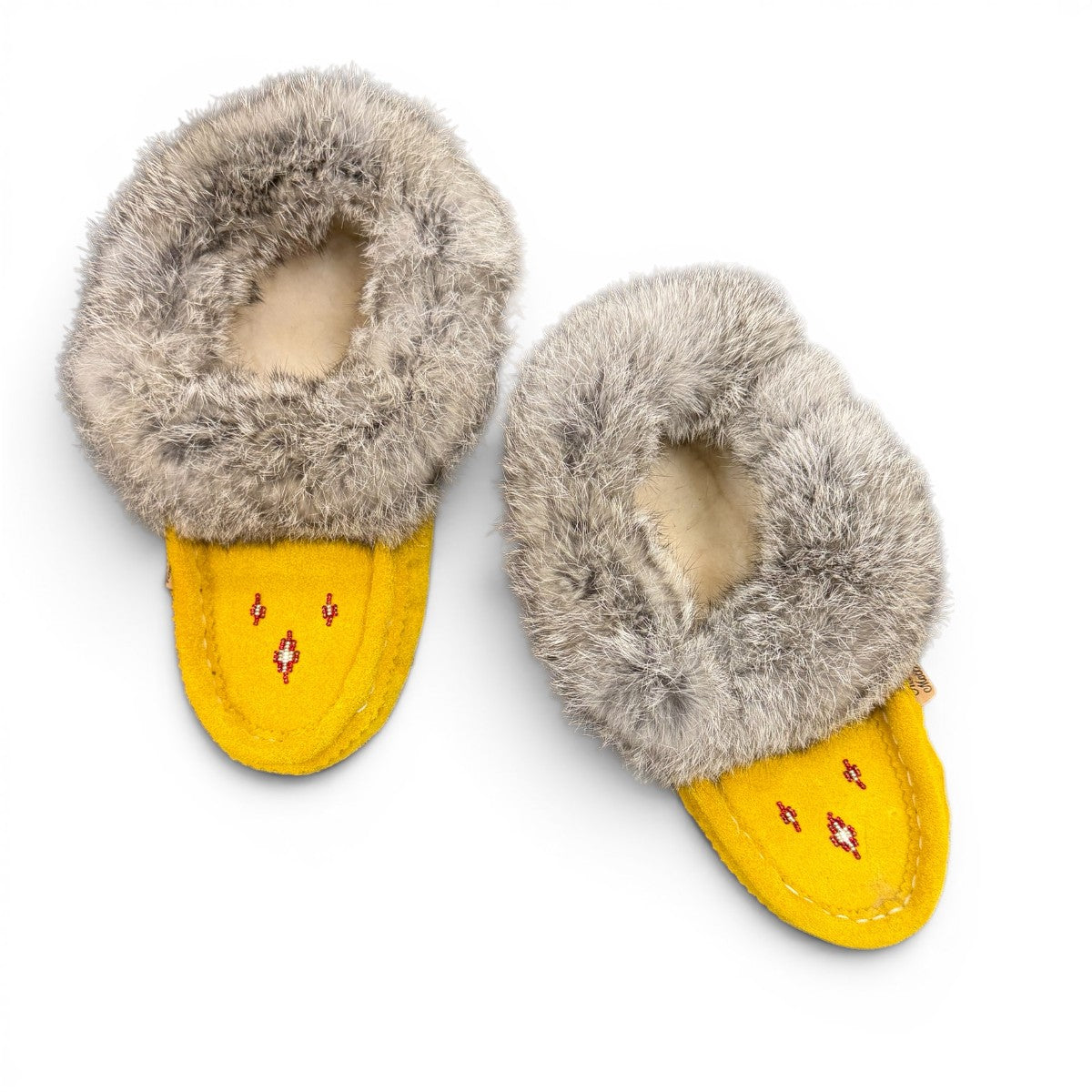 ALBERTA SUEDE MOCCASINS - YELLOW