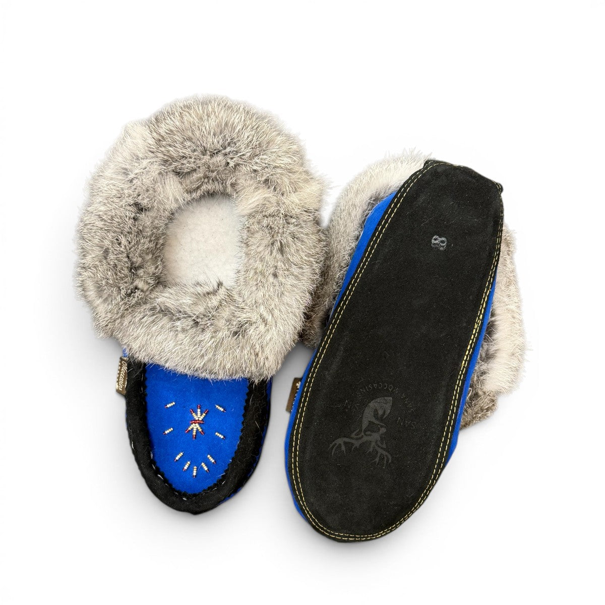 ALBERTA SUEDE MOCCASINS - NAVY BLUE