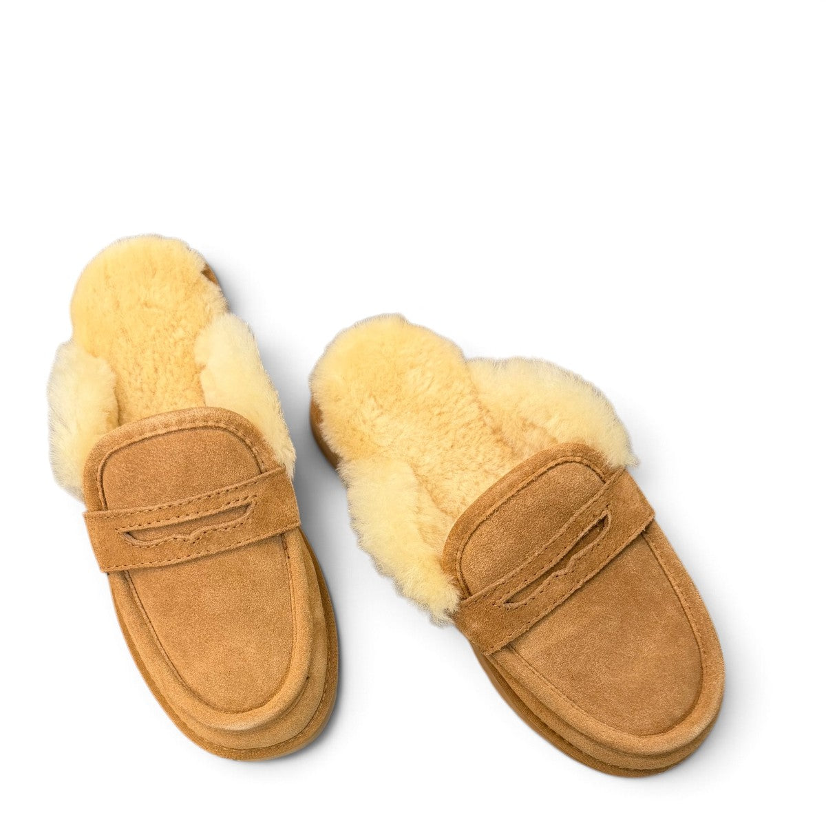 ARIA KAVIR MOCCASIN SLIPPERS - TAN