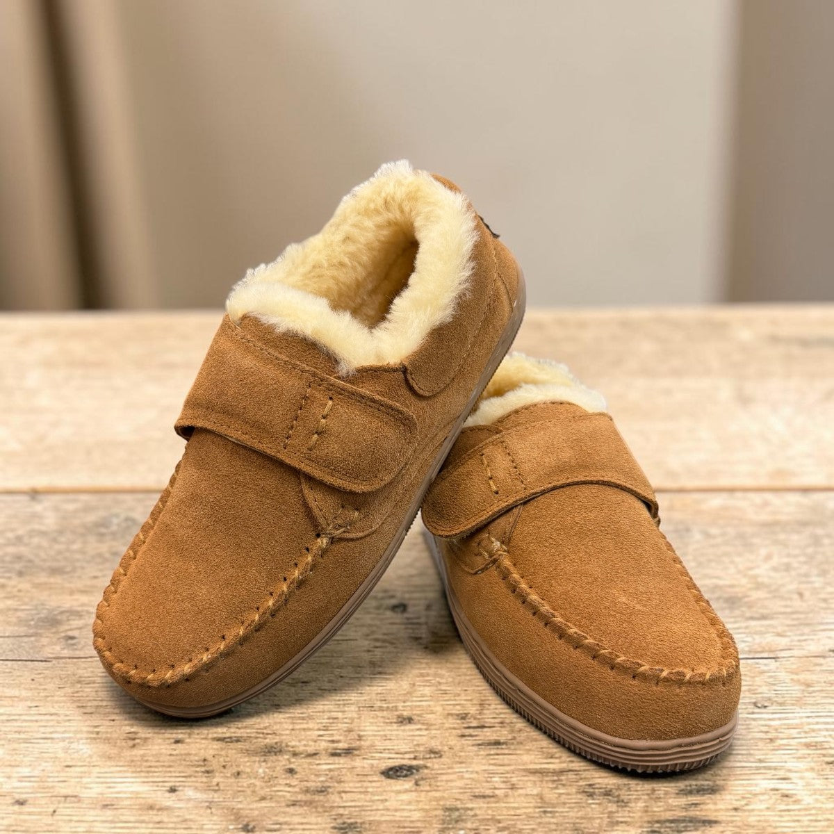 ARIA MASAL MOCCASIN SLIPPERS - TAN