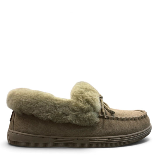ARIA ASTARA MOCCASIN SLIPPERS - OLIVE