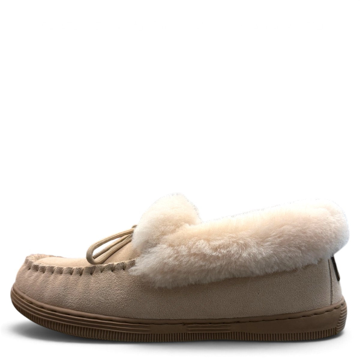 ARIA MARAND MOCCASIN SLIPPERS - CREAM