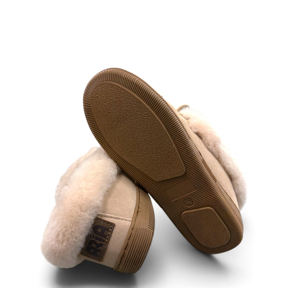 ARIA MARAND MOCCASIN SLIPPERS - CREAM