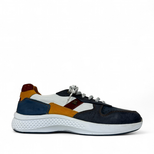 XL EVER LIFE TANANNEM sneakers featuring a multi-coloured leather design with white textured soles. Photo of right side view.