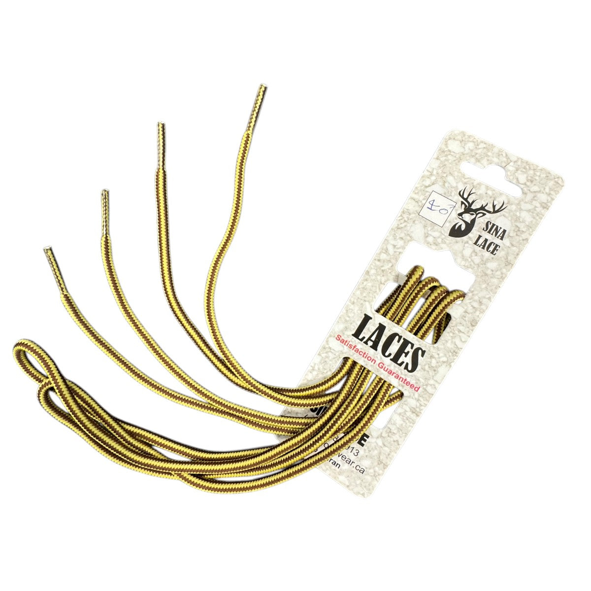 SINA ROUND  SHOELACES - YELLOW\BROWN