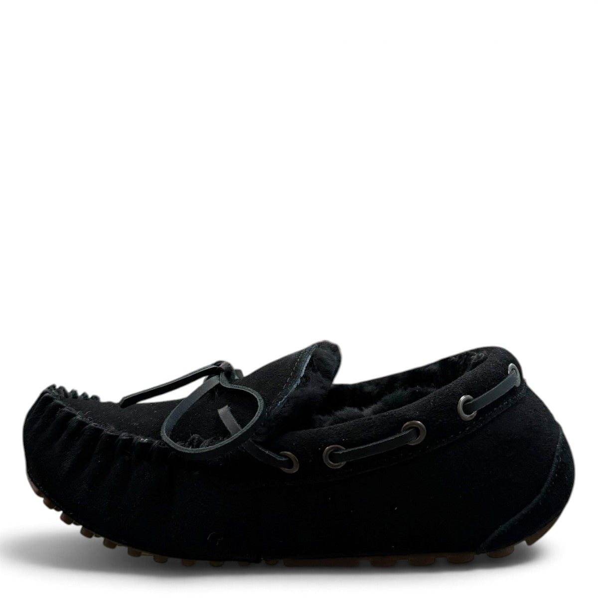 ARIA PIROOZ MOCCASIN SLIPPERS - BLACK