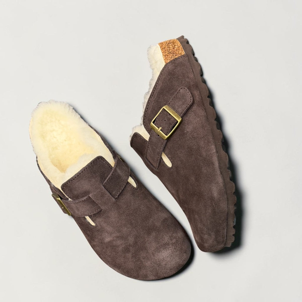 ARIA MAKU MOCCASIN SLIPPERS - DARK BROWN