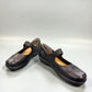 Ziera Gummibear black leather Mary Jane flats with arch support and adjustable strap.
photo of the front side